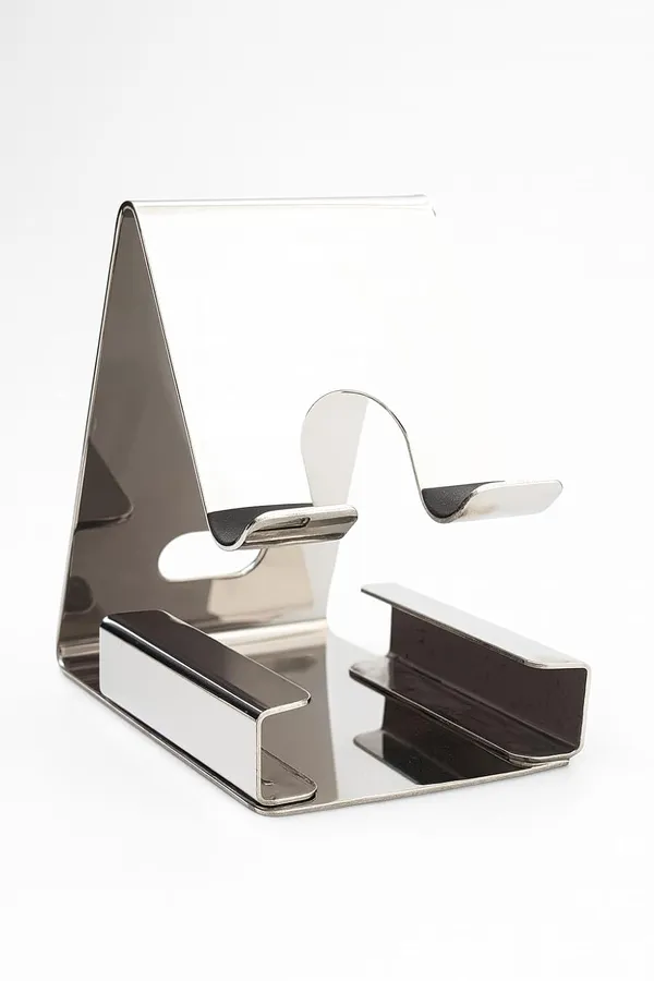 Afaks_Stainless_Steel_Mobile_Stand_With_Card_Holder_Silver