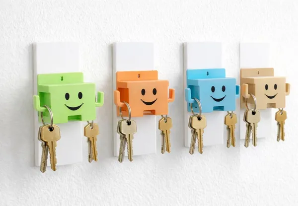 Afaks_Wall_Mounted_Mobile_Charging_Stand_With_Key_Holder_Multicolor