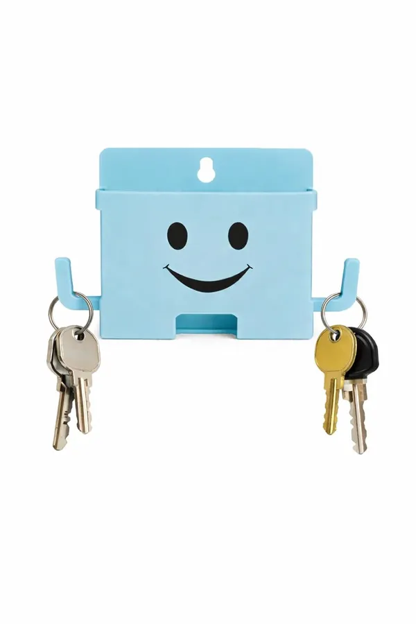 Afaks_Wall_Mounted_Mobile_Charging_Stand_With_Key_Holder_Multicolor