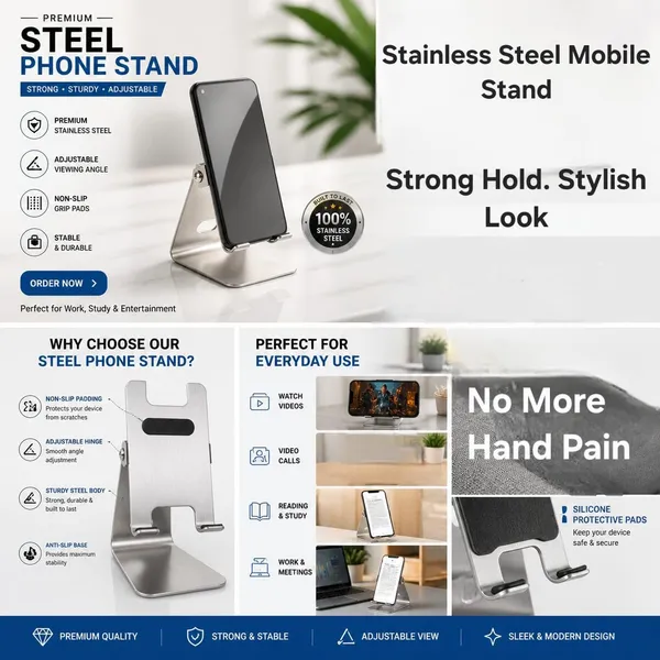 Afaks_Stainless_Steel_Adjustable_Angle_Tabletop_Phone_Stand_Silver