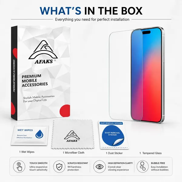 Afaks_Iphone_13/14/13_Pro_Tempered_Glass_Screen_Protector_9H