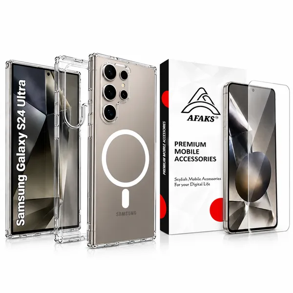 Samsung_S24_Ultra_Anti_Yellow_Magsafe_Case_&_Beze_Less_Fingerprint_Unlock_Tempered_Glass