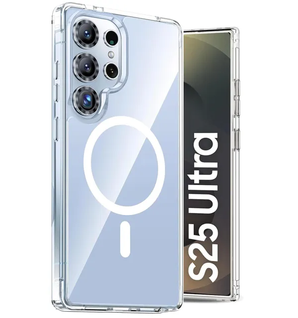 Samsung_S25Ultra_Anti_Yellow_Magsafe_Case_&_Bezel_Less_Fingerprint_Unlock_Tempered_Glass