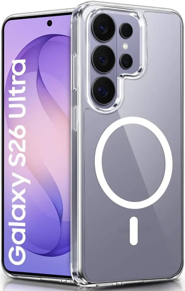 Samsung_S26_Ultra_Anti_Yellow_Magsafe_Case_&_Bezel_Less_Fingerprint_Unlock_Tempered_Glass_