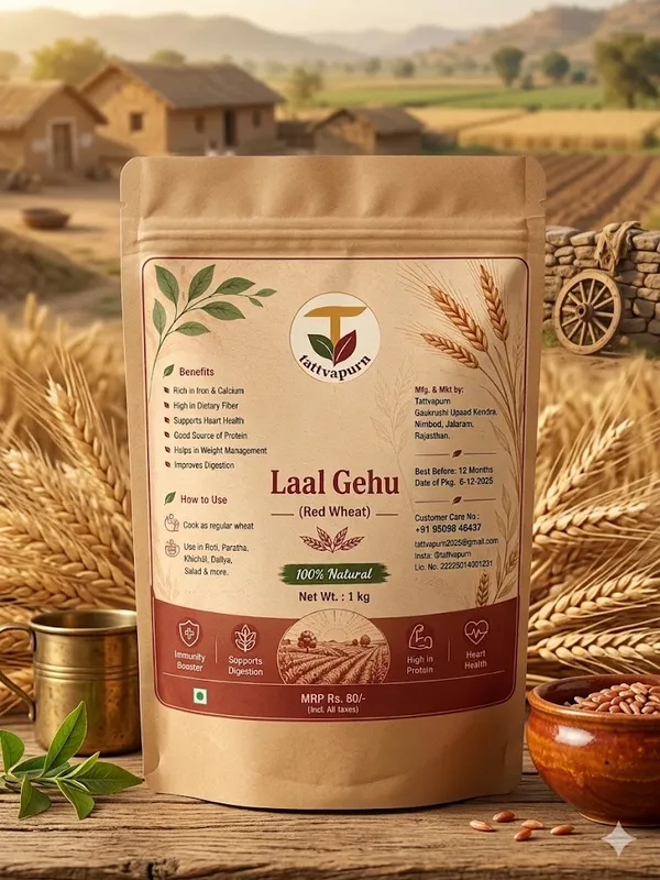 Tattvapurn_Laal_Gehu_(Red_Wheat)_Pack_Of_4