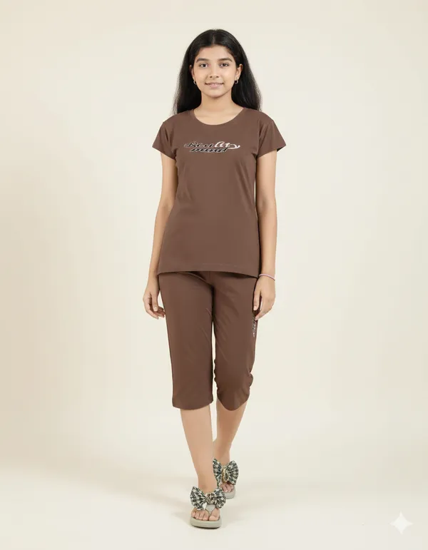 Brown_Cotton_Regular_Fit_Night_Suit_For_Girls