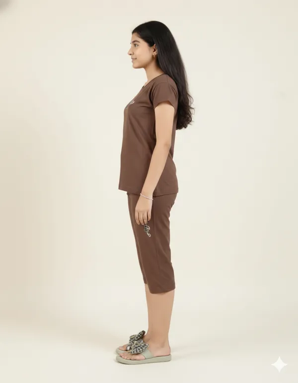 Brown_Cotton_Regular_Fit_Night_Suit_For_Girls