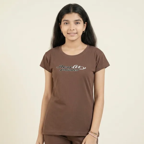 Brown_Cotton_Regular_Fit_Night_Suit_For_Girls