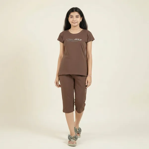 Brown_Cotton_Regular_Fit_Night_Suit_For_Girls