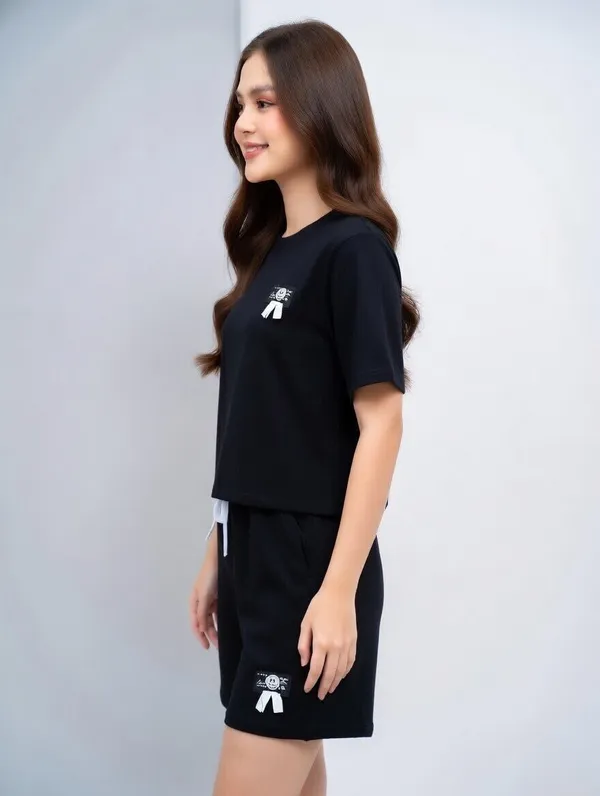Black_Short_Overlap_Night_Suit_For_Women
