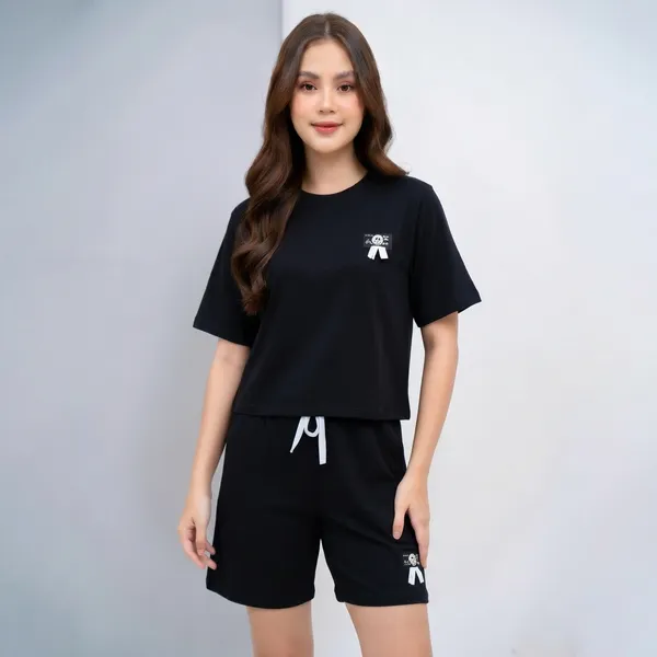 Black_Short_Overlap_Night_Suit_For_Women