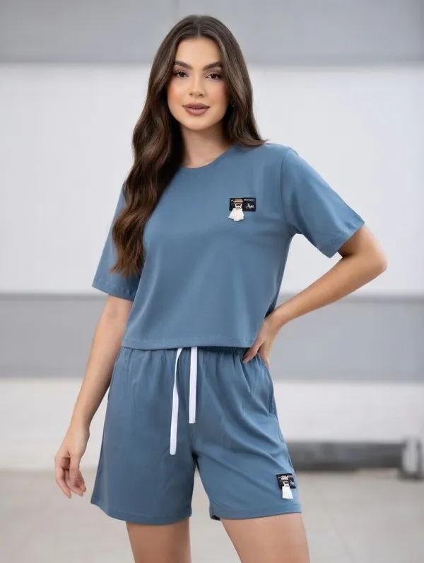 Sky_Blue_Short_Overlap_Night_Suit_For_Women
