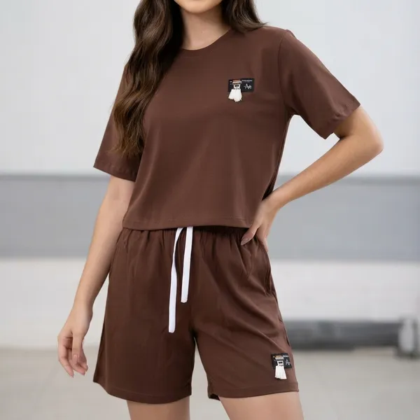 Brown_Short_Overlap_Night_Suit_For_Women