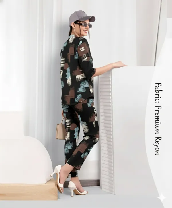 Black_And_Brown_Printed_Long_Night_Suit_For_Women