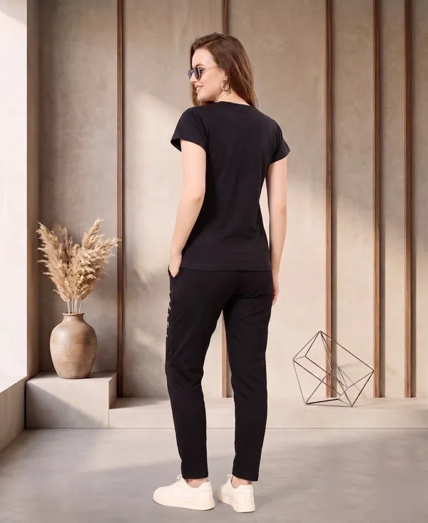 Black_Long_Round_Neck_Night_Suit_For_Women