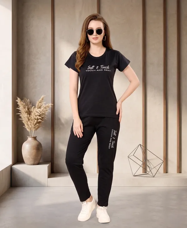 Black_Long_Round_Neck_Night_Suit_For_Women