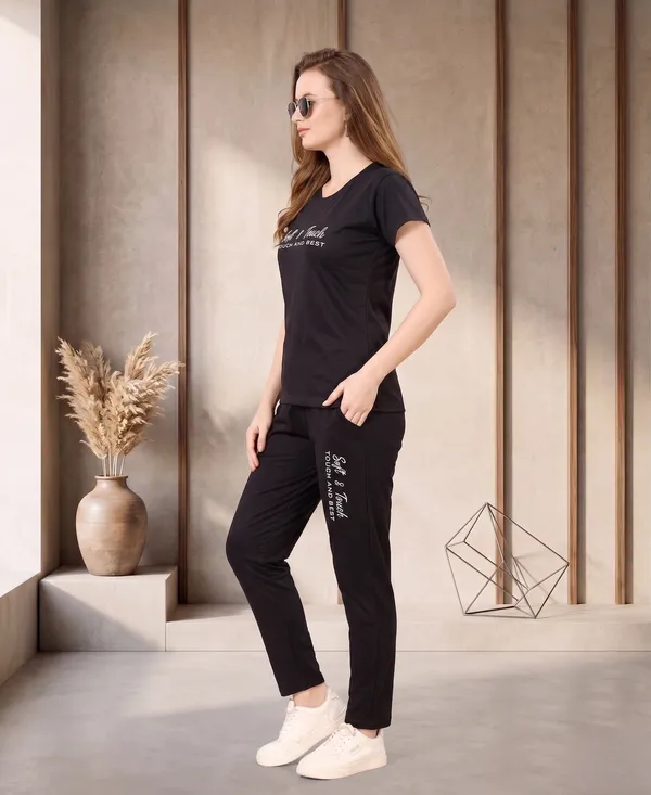Black_Long_Round_Neck_Night_Suit_For_Women