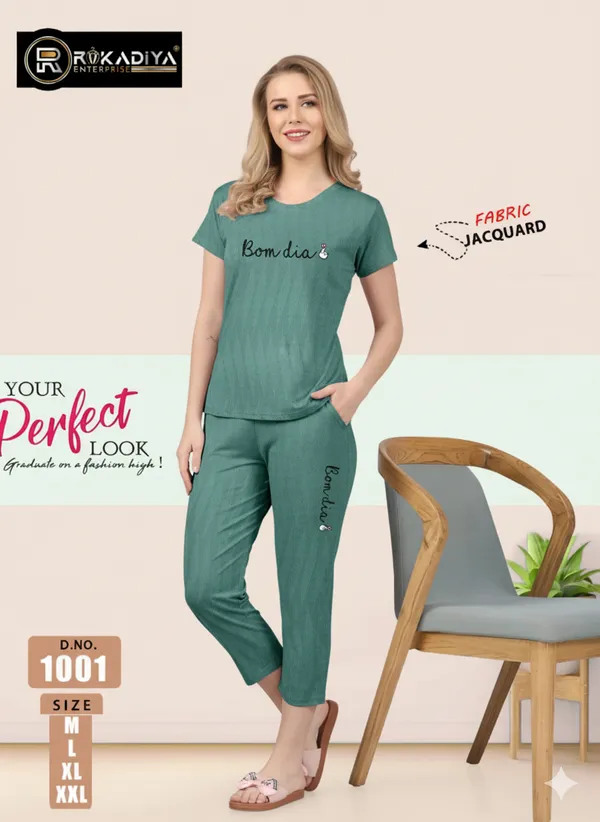Pista_Jacquard_Capri_Night_Suit_For_Women