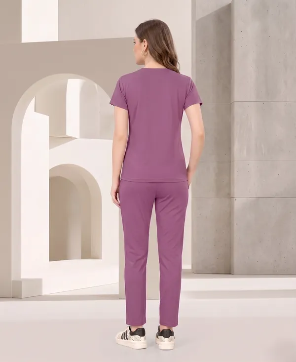 Pink_Long_Round_Neck_Night_Suit_For_Women