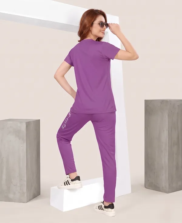 Purple_Long_Round_Neck_Night_Suit_For_Women