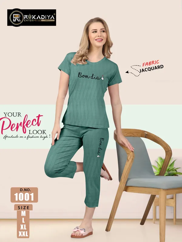 Pista_Jacquard_Capri_Night_Suit_For_Women