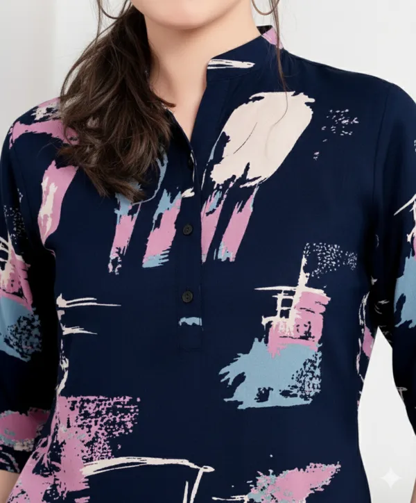 Blue_And_Pink_Printed_Long_Night_Suit_For_Women