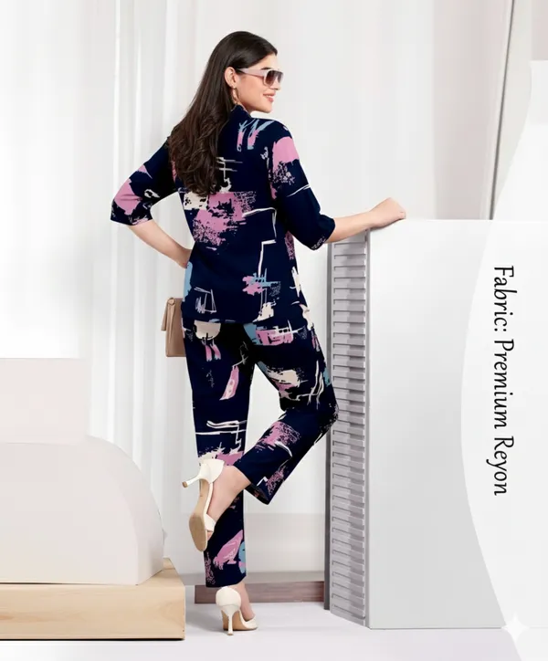 Blue_And_Pink_Printed_Long_Night_Suit_For_Women