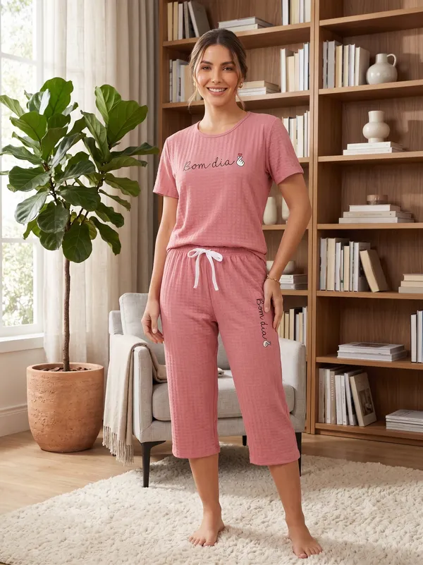 Purple_Jacquard_Capri_Night_Suit_For_Women