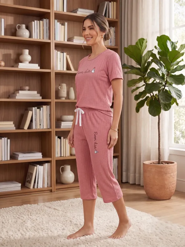 Purple_Jacquard_Capri_Night_Suit_For_Women