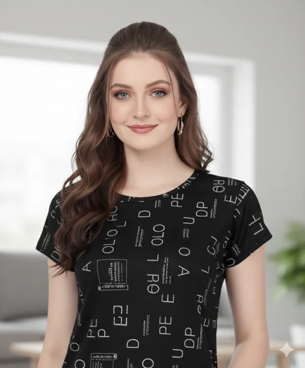 Black_Printed_Capri_Night_Suit_For_Women