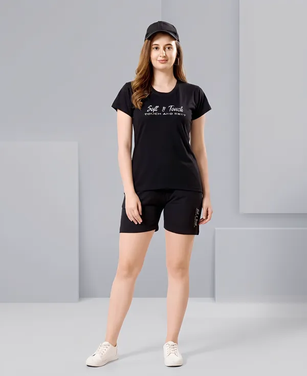 Black_Short_Round_Neck_Night_Suit_For_Women