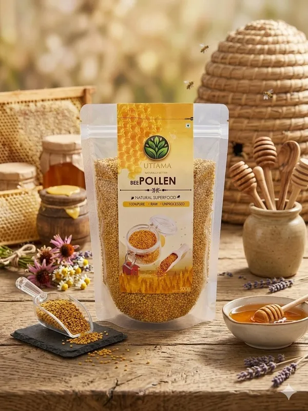 Uttama_Raw_Unprocessed_Bee_Pollen_Granules_500_Gm