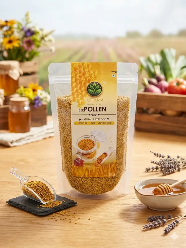Uttama_Raw_Unprocessed_Bee_Pollen_Granules_500_Gm