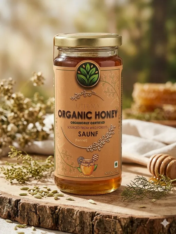 Uttama_Organic_Unprocessed_Saunf_Fennel_Honey_320_Gm