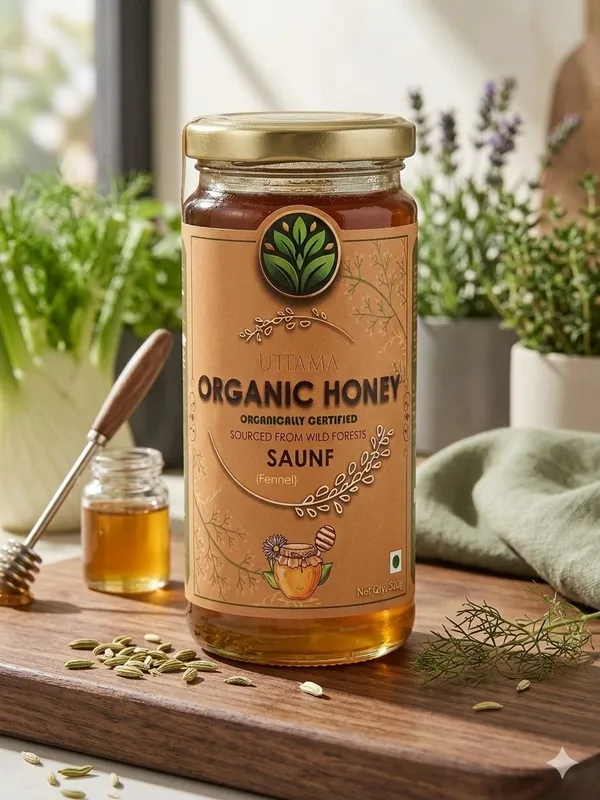 Uttama_Organic_Unprocessed_Saunf_Fennel_Honey_320_Gm