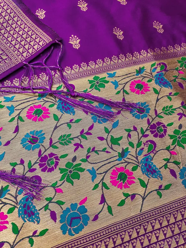 Purple_Soft_Litchi_Banarasi_Silk_Weaving_Unstitched_Kurta_Set_For_Women