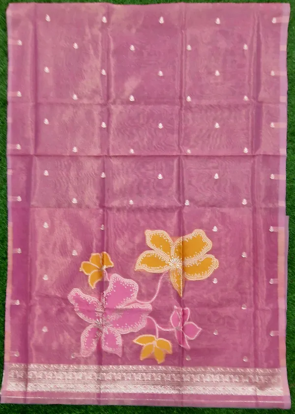 Pink_Shimmer_Banarasi_Silk_Weaving_Unstitched_Kurta_Set_For_Women