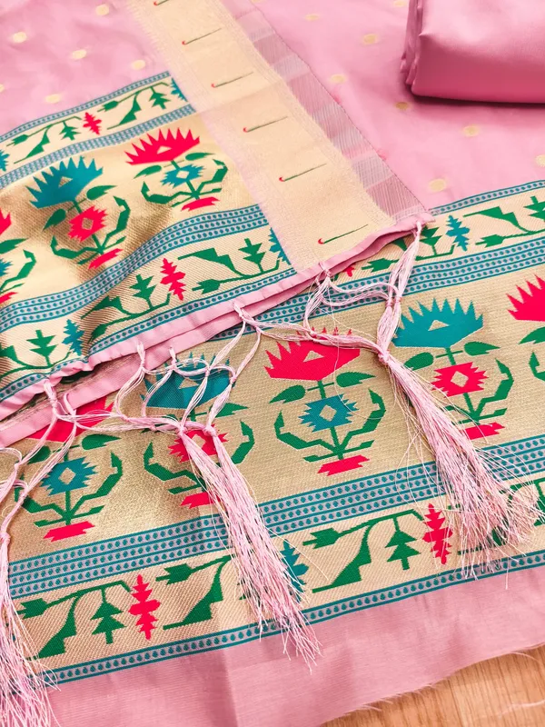 Baby_Pink_Soft_Litchi_Banarasi_Silk_Weaving_Unstitched_Kurta_Set_For_Women