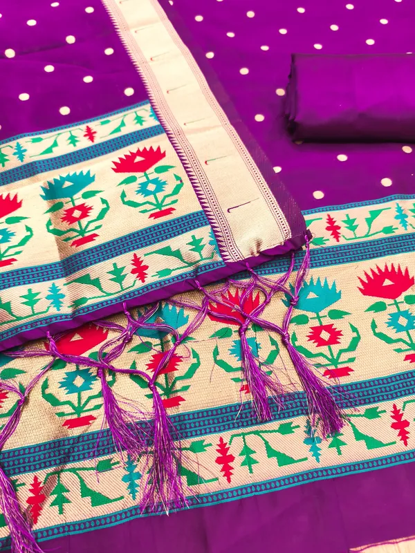 Purple_Soft_Litchi_Banarasi_Silk_Weaving_Unstitched_Kurta_Set_For_Women