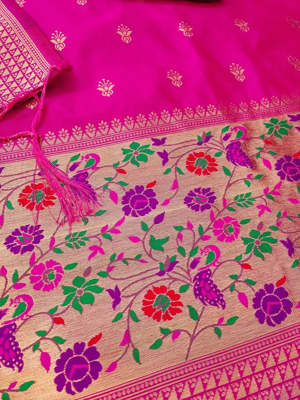 Pink_Soft_Litchi_Banarasi_Silk_Weaving_Unstitched_Kurta_Set_For_Women