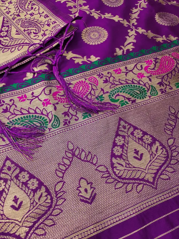 Purple_Soft_Litchi_Banarasi_Silk_Weaving_Unstitched_Kurta_Set_For_Women