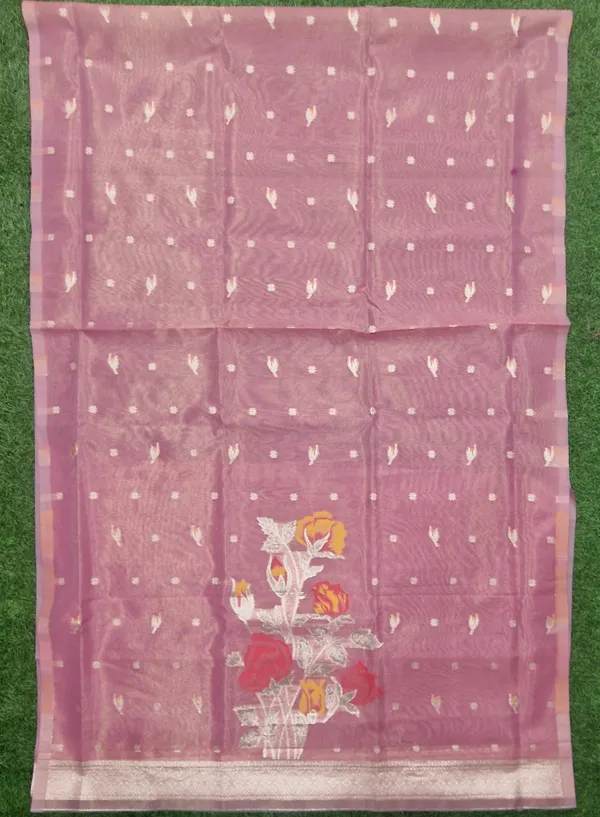 Pink_Shimmer_Banarasi_Silk_Weaving_Unstitched_Kurta_Set_For_Women