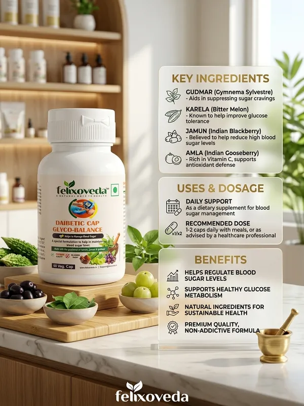 Felixoveda_Daibetic_Cap_Glyco-Balance_Ayurvedic_Supplement_30_Capsules
