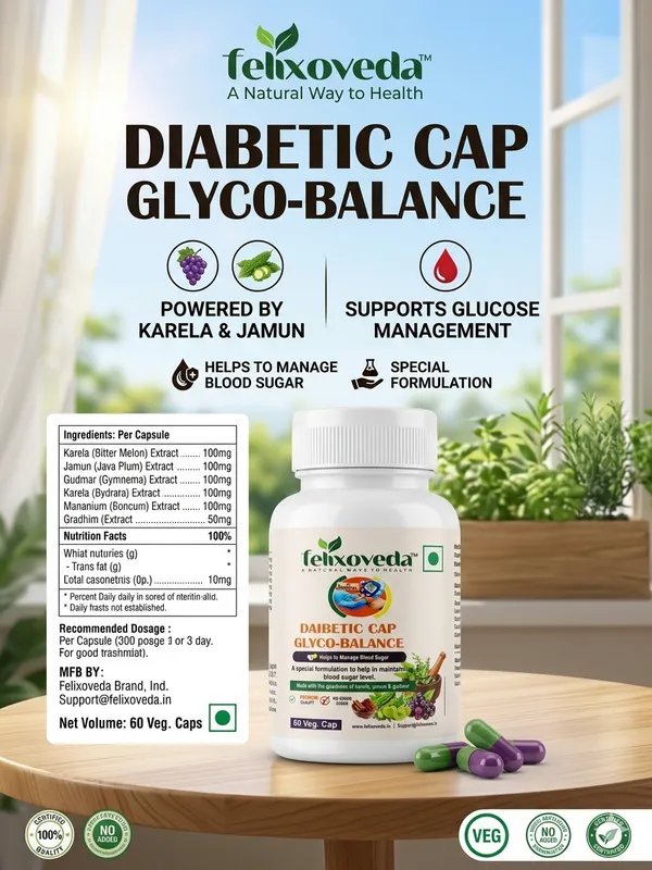 Felixoveda_Daibetic_Cap_Glyco-Balance_Ayurvedic_Supplement_30_Capsules