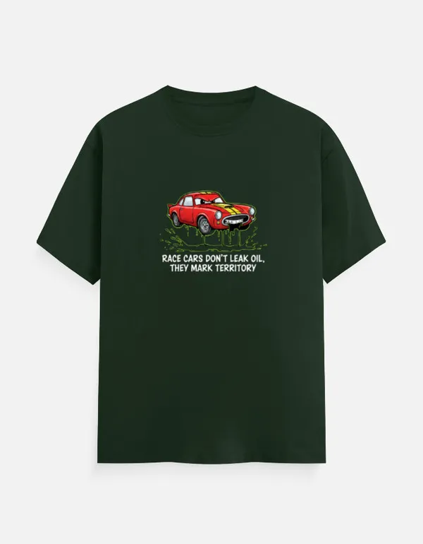 Graphic_T_Shirt_Race_Cars_Don_T_Leak_Oil_Unisex_Classic_T_Shirt_Bottle_Green