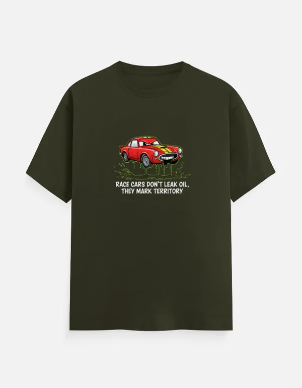 Graphic_T_Shirt_Race_Cars_Don_T_Leak_Oil_Unisex_Classic_T_Shirt_Olive_Green