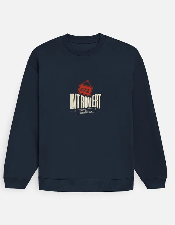 Introvert_Unites_Separately_Oversized_Sweatshirt_Navy_Blue