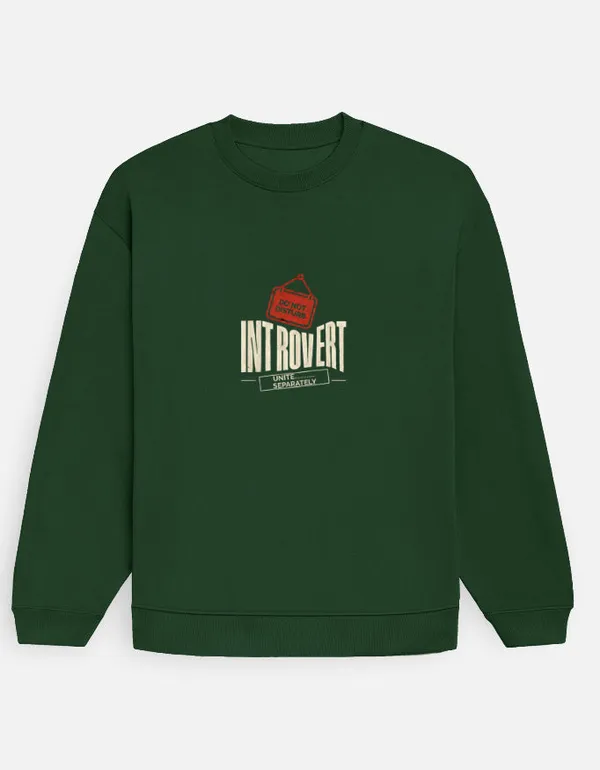 Introvert_Unites_Separately_Oversized_Sweatshirt_Bottle_Green
