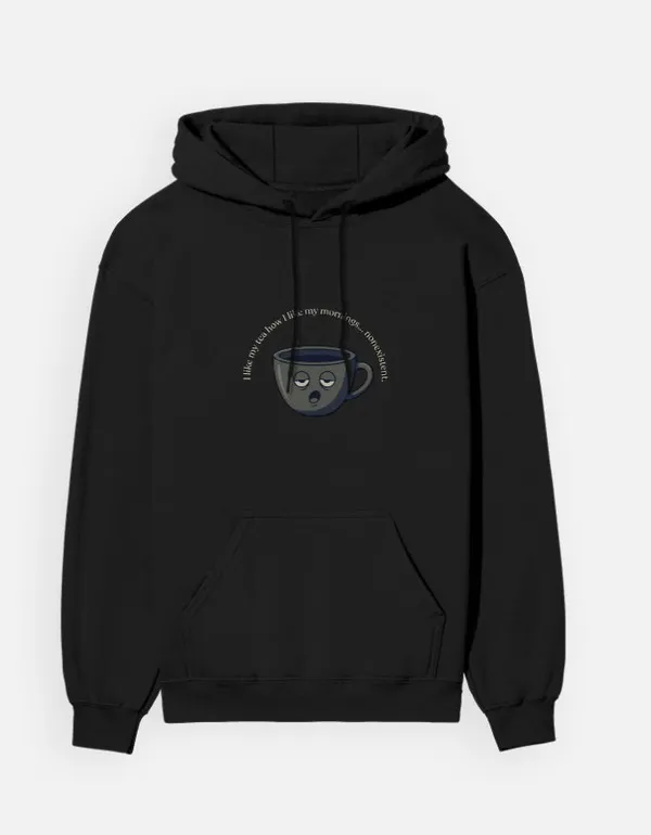 Morning_Tea_Unisex_Hoodie_Black