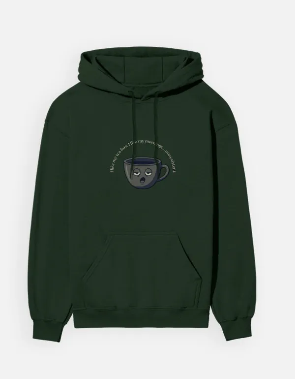Morning_Tea_Unisex_Hoodie_Bottle_Green